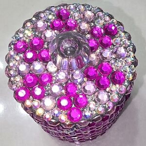 Pink Rhinestone Trinket Box